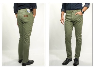 Wrangler Greensboro Dusty Olive spodnie męskie W38 L32