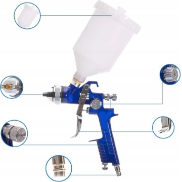 HVLP мини краскопульт 1.4 мм для компрессора + бак