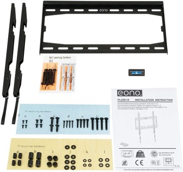 Настенное крепление для телевизора 26-55 дюймов, 45,5 кг.