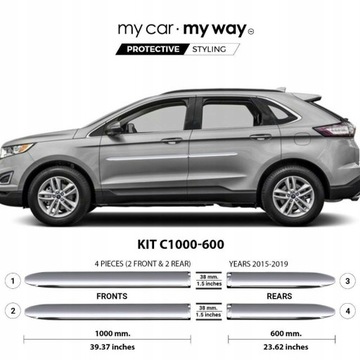 FORD EDGE - LIŠTA CHRÓM BOČNÍ DVEŘE OSOBNÍ STRÁŽCE SR