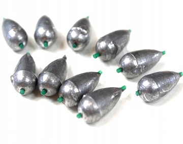 OŁÓW CIĘŻARKI PRZELOTOWE Z IGIELITEM 12gx10 łezki