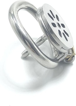 Chastity — стальная клетка для пениса Flat Cage + стальной дилататор