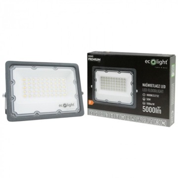 NAŚWIETLACZ PREMIUM 50W 5000lm 4000K IP65 NEW