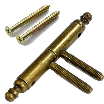 ZAWIAS WKRĘCANY REGULOWANY RETRO 15 mm brąz antyk