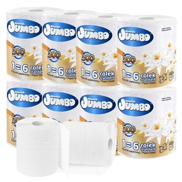 RĘCZNIK PAPIEROWY SŁONIK JUMBO MEGA ZESTAW 8 ROLEK
