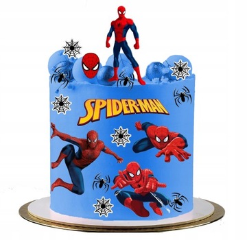 OPŁATEK ZESTAW POSTACI NA TORT SPIDERMAN 15 el
