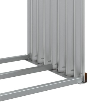 STOJAK NA DREWNO JASNY BRĄZ 120X45X210CM STAL GALWANIZOWANA