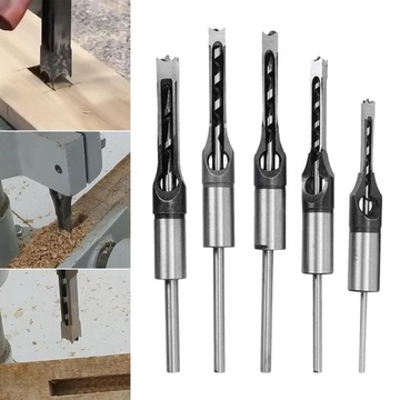 Квадратные насадки Стамески для долбления дерева 5 шт.