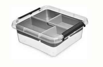 POJEMNIK DO PRZECHOWYWANIA MOXOM SIMPLE STORE Z ORGANIZEREM 6,0L KWADRAT.