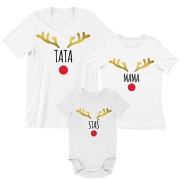 ZESTAW KOSZULEK NA SZT RODZINA MAMA TATA SYN CÓRKA