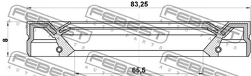 САЛЬНИК ПРИВОДНОГО ВАЛА 65.5X83.25X8X8 AUDI VW SKODA SEAT 95IEY-67830808C