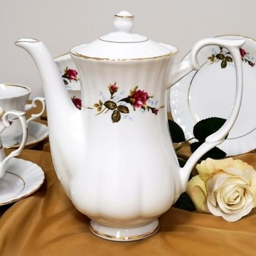 008 IMBRYK 1200 ml Róża z Linią IWONA CHODZIEŻ MALCER PORCELANA