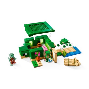 LEGO Minecraft — Пляжный домик «Черепаха» (21254) + подарочный пакет LEGO