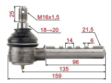 НАКОНЕЧНИК ШТОКА URSUS C-360 C360 НАБОР 4 ШТ.