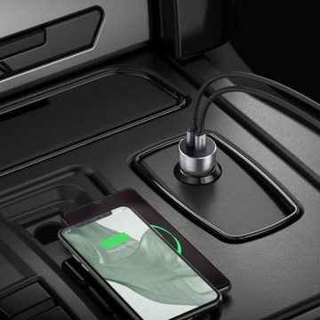 Автомобильное зарядное устройство Ugreen USB/Type C QC 3.0 PD 36W 3A Серый