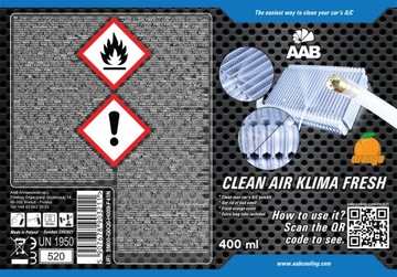 3x AAB KLIMA FRESH 400 мл ЖИДКОСТЬ ДЛЯ ОЧИСТКИ ВОЗДУХА