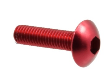 10 x ALUMINIUM COVER PLUGS M5 RED