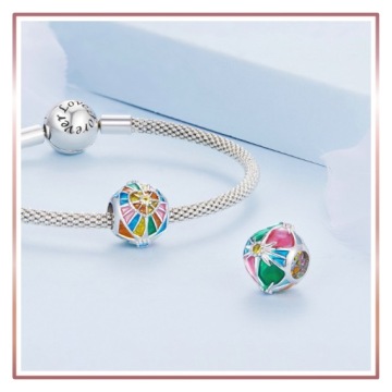 Подвески ЦВЕТНАЯ ЛЮБОВЬ ВИТРАЖ кулон S925