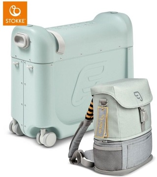 Stokke JetKids zestaw podróżny walizka BedBox + plecak Crew Backpack