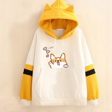 Kawaii Bluzy Shiba Inu Bluza damska Japoński Akita