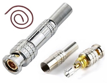 ПОЗОЛОЧЕННЫЙ РАЗЪЕМ BNC С ИЗГИБОМ