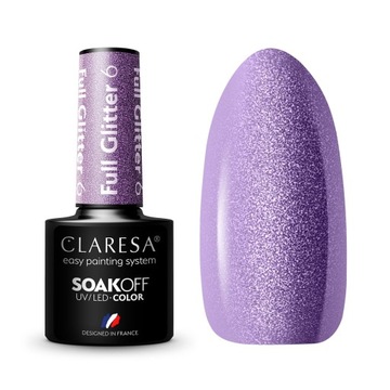 Claresa Lakier hybrydowy FULL GLITTER 6 - 5g