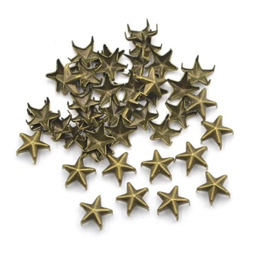 KALASO 100Pcs Star Punk Nailhead Rivets Spikes Leathercraft Shoes Bags