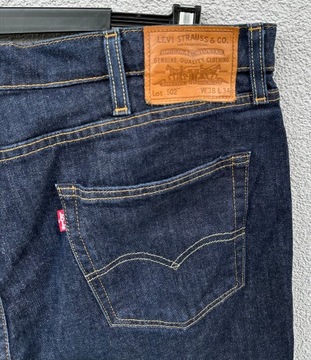 Levis Lot 502 premium W38 L34 granatowe spodnie jeansowe Levi’s strauss