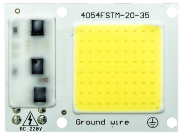 DIODA LED COB 20W 1900lm BIAŁA 55x 40mm pod 230V