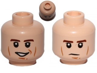 Lego 3626cpb1044 figurka głowa główka Solo 1 szt N