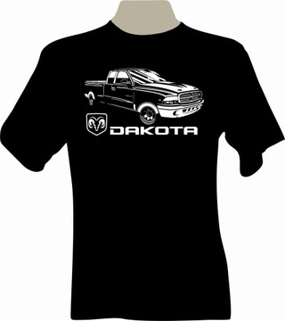 KOSZULKA T-shirt z nadrukiem dla fana dodge DAKOTA
