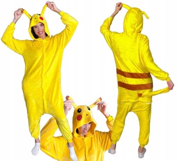 PIŻAMA PIKACHU ONESIE DRES KIGURUMI KOMBINEZON - S