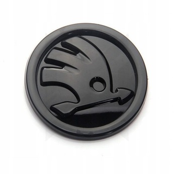 Skoda Znaczek CZARNY EMBLEMAT LOGO 90MM