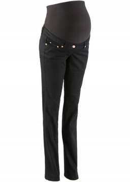 44 Bonprix CZARNE SPODNIE CIĄŻOWE