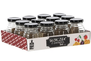 12 шт баночек с завинчивающимися крышками по 100 мл.