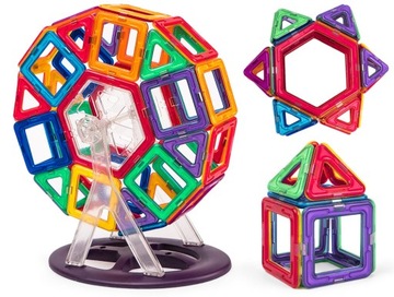 МАГНИТНЫЕ БЛОКИ 3D MAGNETIC 76 шт. Учебная панель