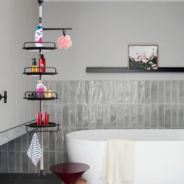 Полка ванной комнаты для душевой телескопической регулировки высоты 320 см