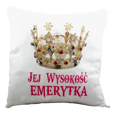 Poduszka poduszki 40/40 na zasuwak prezent emeryturę emerytki emeryta WZORY