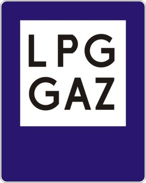 Znak Drogowy D-23a stacja paliwowa LPG 60x75cm