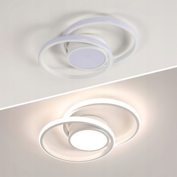 СВЕТОДИОДНЫЙ ПОТОЛОЧНЫЙ СВЕТИЛЬНИК КОЛЬЦО ПОТОЛОЧНЫЙ СВЕТИЛЬНИК БЕЛЫЙ 4500К СОВРЕМЕННЫЙ ДЛЯ ГОСТИНОЙ 42ВТ