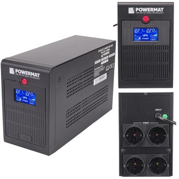 ZASILACZ AWARYJNY UPS LCD 1200VA 720W 2x 7AH 230V