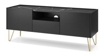 Szafka RTV z szufladą 144 cm MADISON czarny grafit
