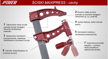 СВАРОЧНЫЙ ЗАЖИМ PIHER MAXIPRESS F 30CM P60030