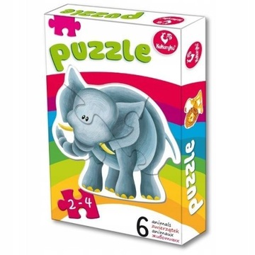 KUKURYKU PIERWSZE PUZZLE ZWIERZĄTKA 2