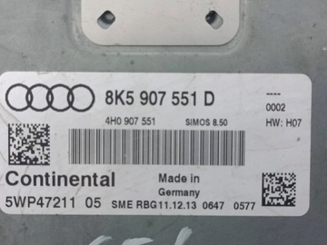 AUDI A4 A5 3.0TFSI ŘÍZENÍ JEDNOTKA MOTORU 8K5907551D ZÁSILKA