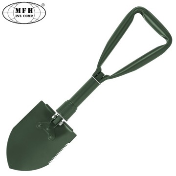 Складная военная лопата MFH Green OLIV Field Shovel с чехлом +Бесплатно