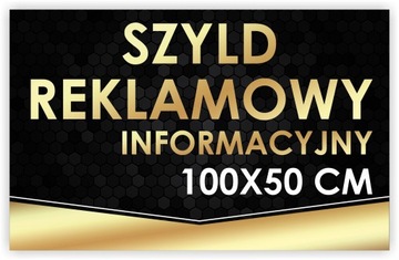 Tablica reklamowa SZYLD REKLAMOWY reklama firmowa z PROJEKTEM GRATIS 100x50