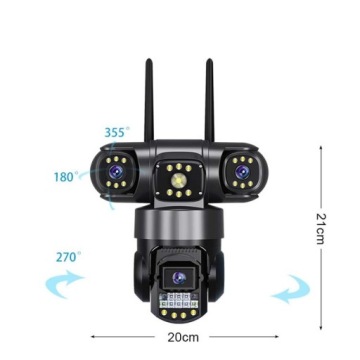 KAMERA WIFI ZEWNĘTRZNA OBROTOWA POTRÓJNA 3X4MP ZOOM ALARM DETEKCJA IP SMART