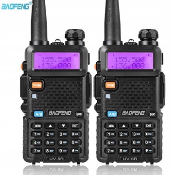 2 рации Baofeng UV-5R, 5 Вт, 2800 мАч, мощные