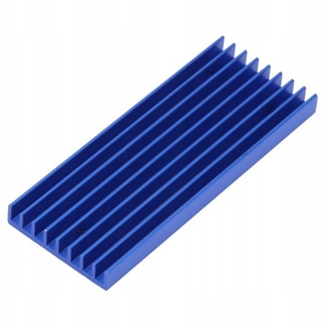 ALUMINIOWY RADIATOR ŻEBROWANY 71,5x28x6mm NIEBIESKI